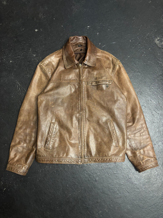 Brown Leather Jacket (L)