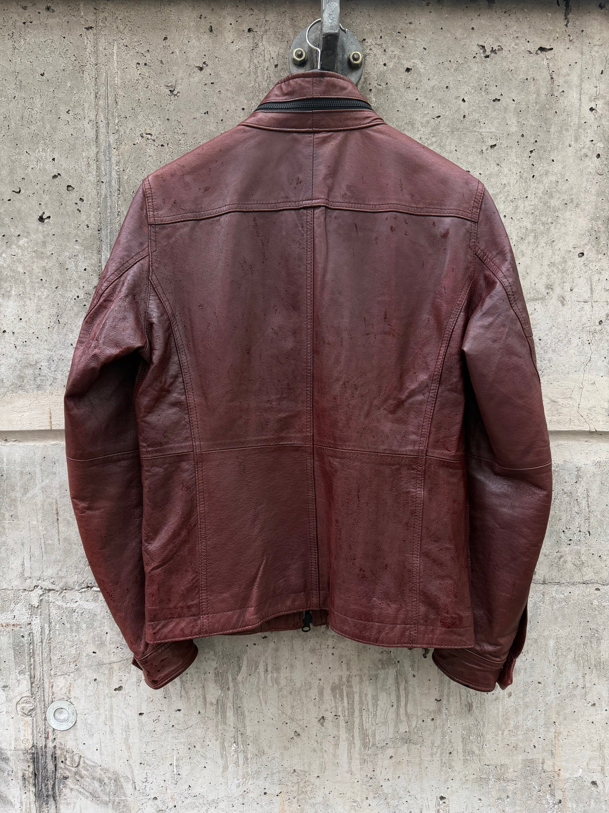 Hideaways Nicole Leather Safari Biker Jacket (46)