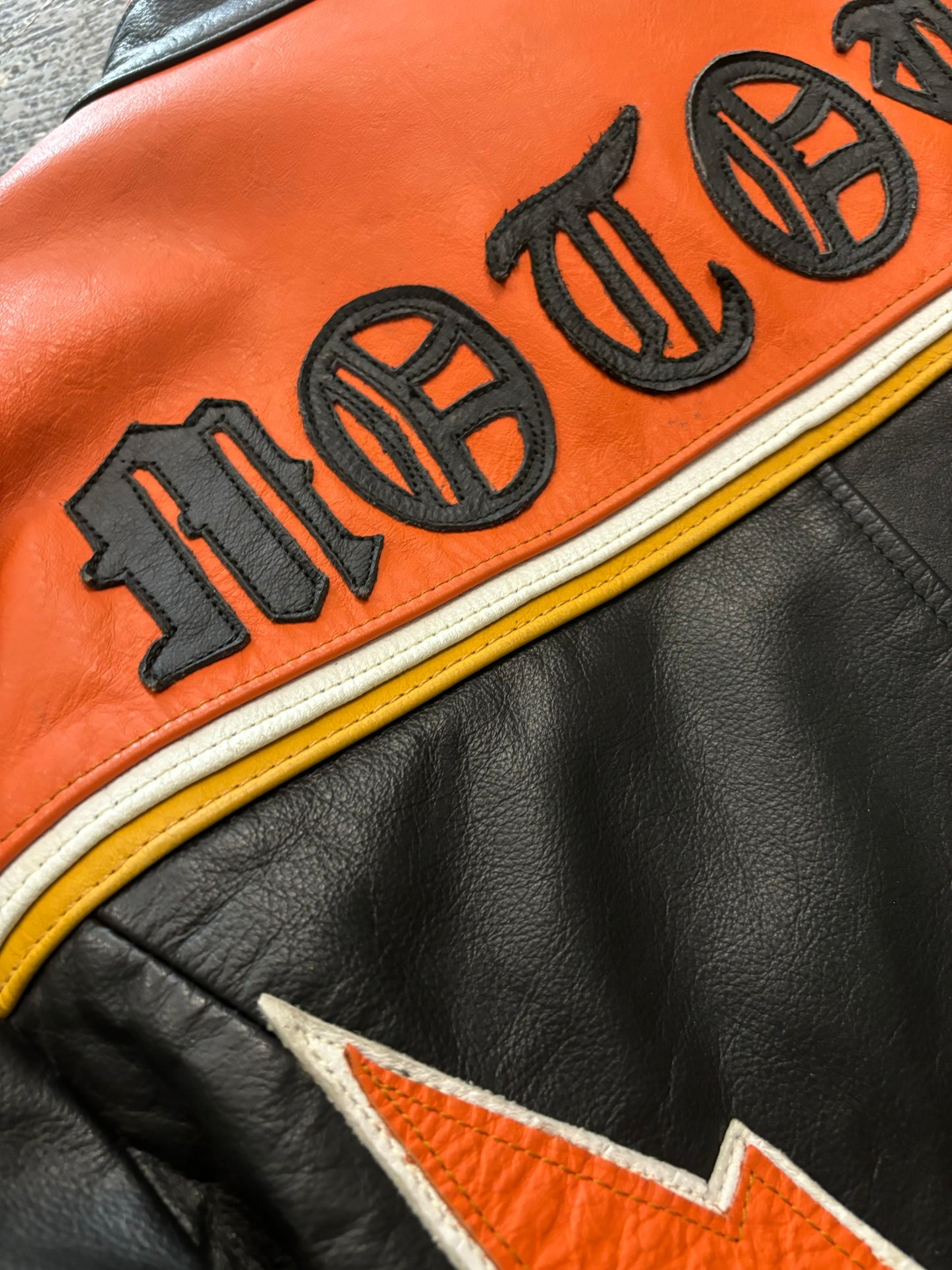 90’s Racing Leather Jacket (L)