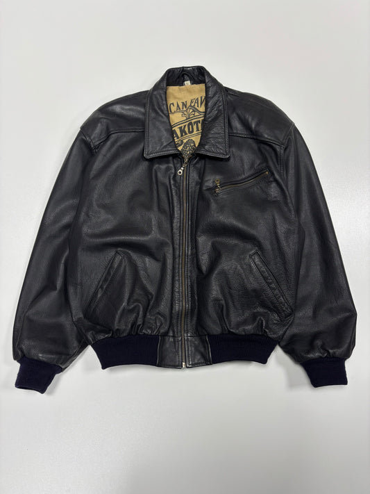 90’s Dakota Cropped Leather Jacket (L)