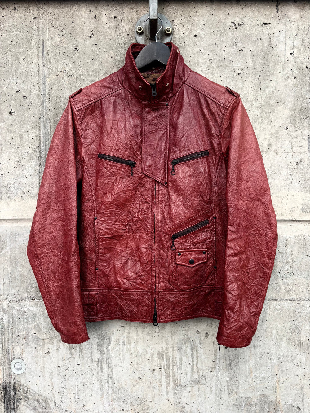 Tete Homme Red Rider Leather Jacket (S)