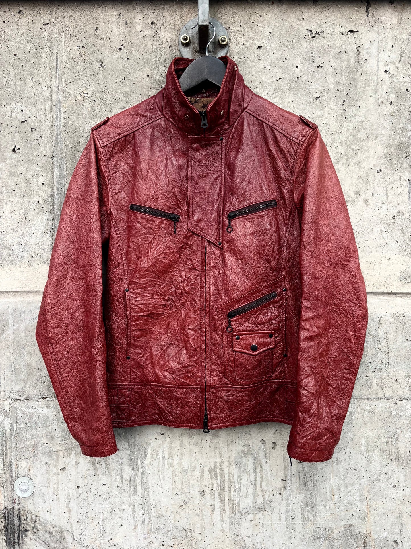 Tete Homme Red Rider Leather Jacket (S)