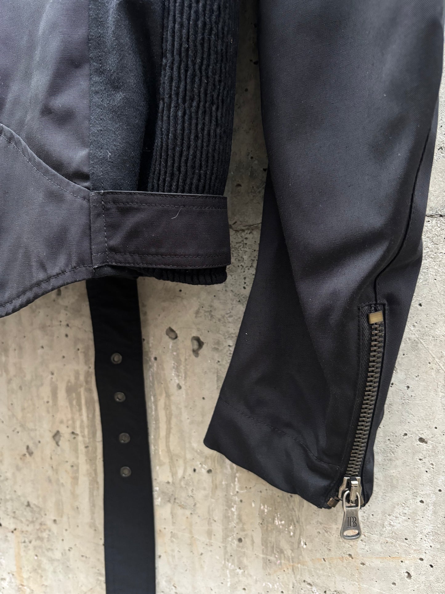 Balmain Perfecto Jetblack Nylon Jacket (48)