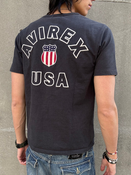 Avirex USA Spellout Logo Tee (M)