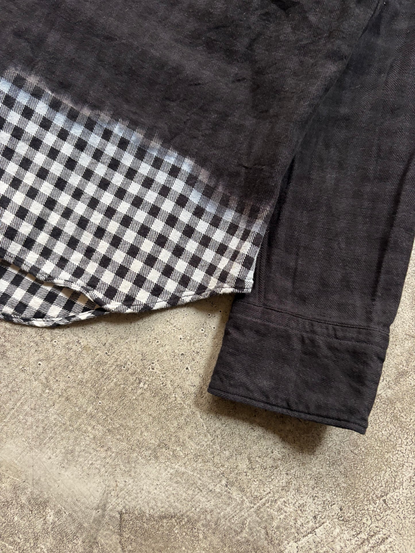 SS/2012 Comme des Garçons Black Gradient Checkered Shirt (S)