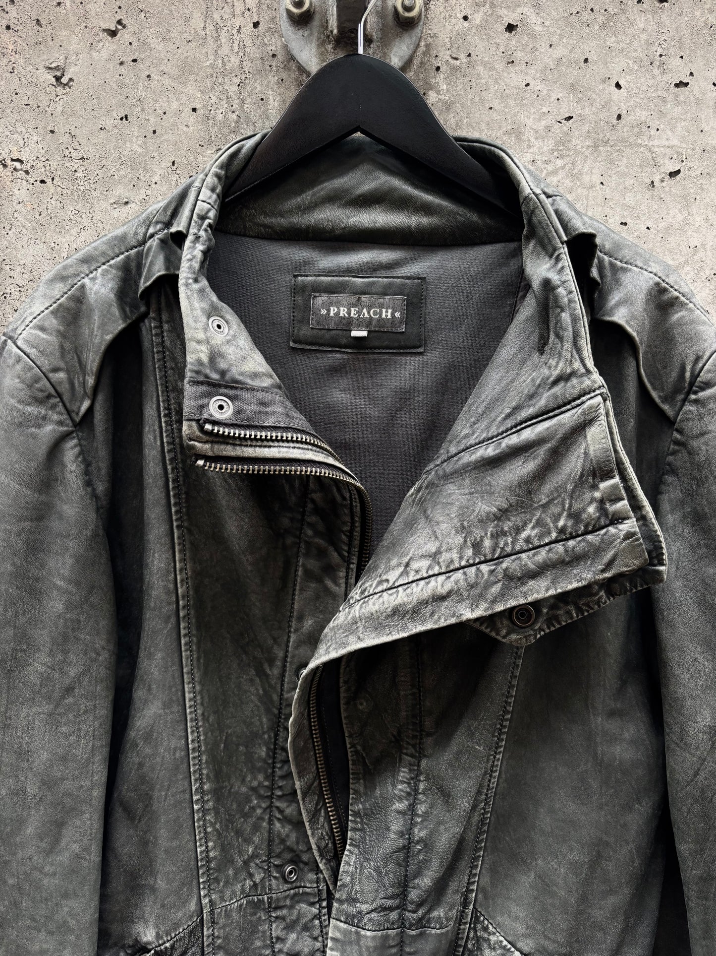 Preach Faded Green High Collar Lamb Nap Jacket (M)