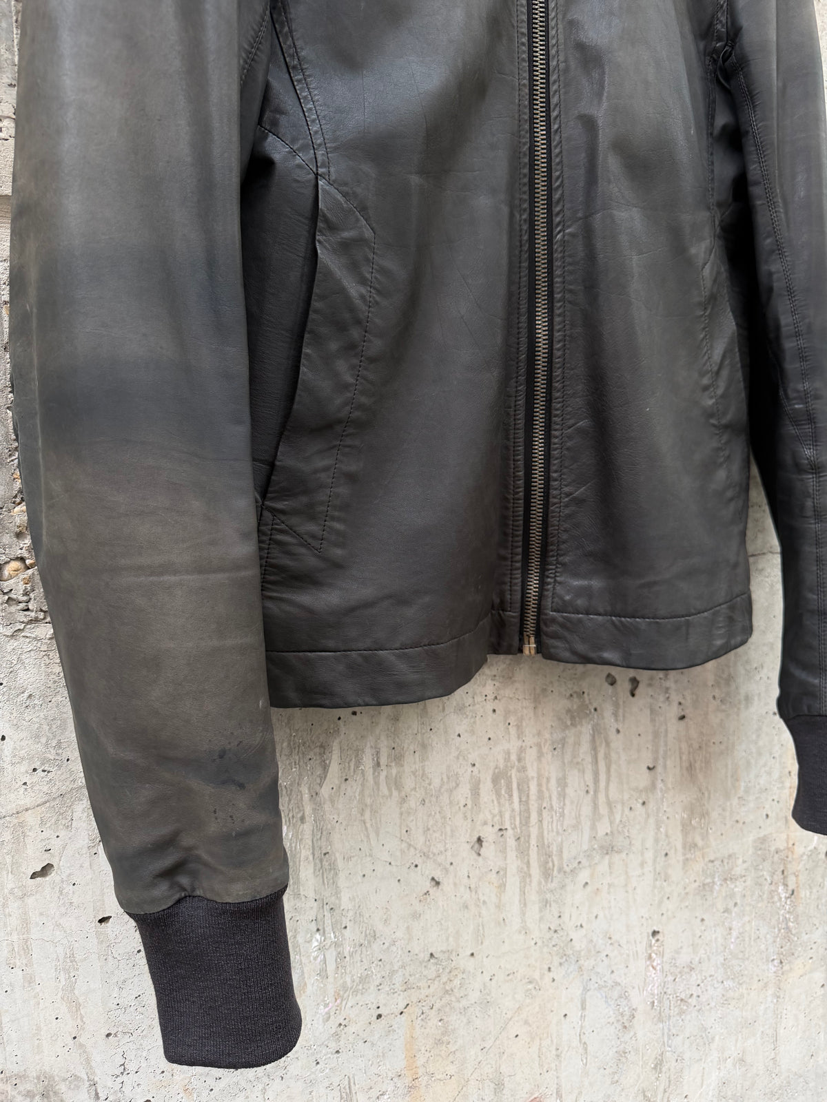 AW/2012 Rick Owens Distressed Leather Jacket (48)
