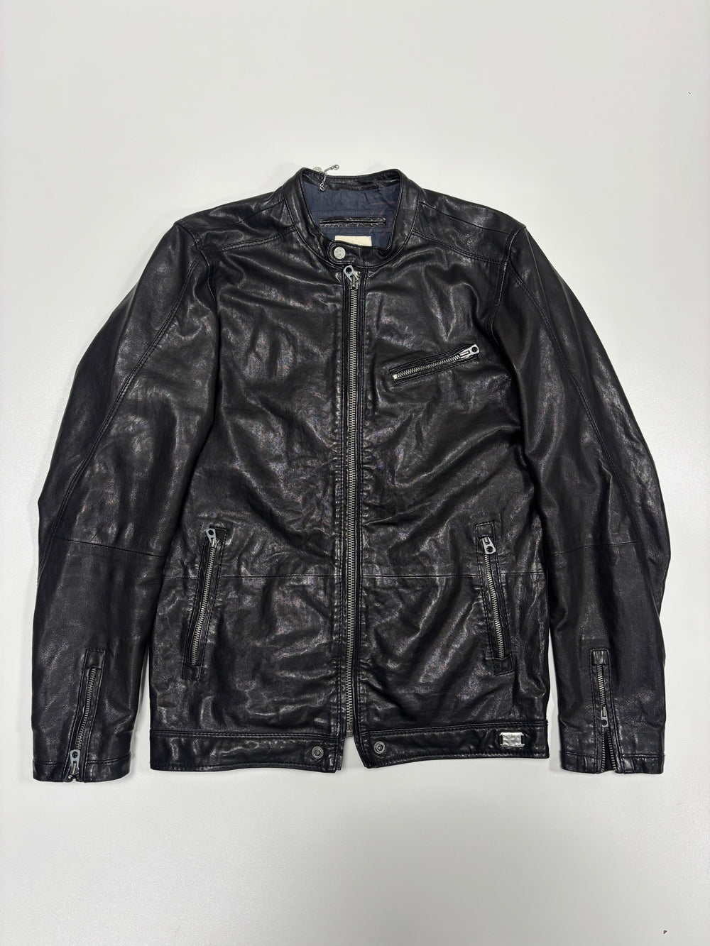 Diesel Golf Tight Fit Leather Jacket (L)