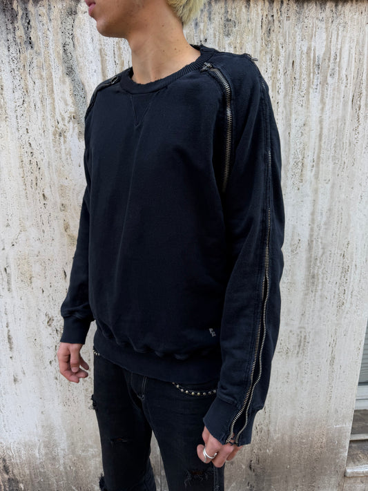 Pierre Balmain Multi Zip Crewneck Sweatshirt (XL)