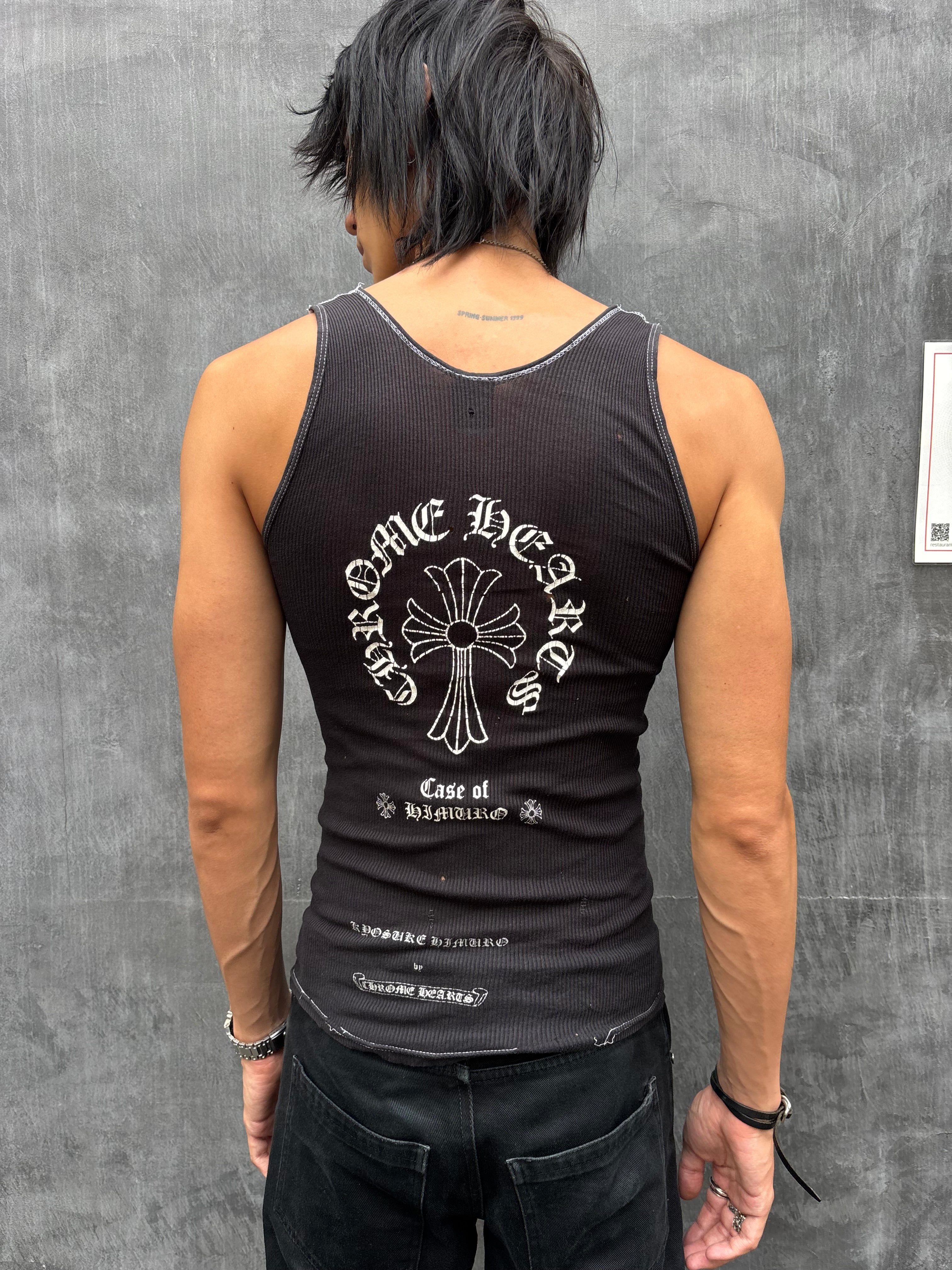 CHROME HEARTS✕KYOSUKE HIMURO コラボ タンクトップ 2003 Chrome Hearts x Kyosuke Himuro Ripped Tanktop (M
