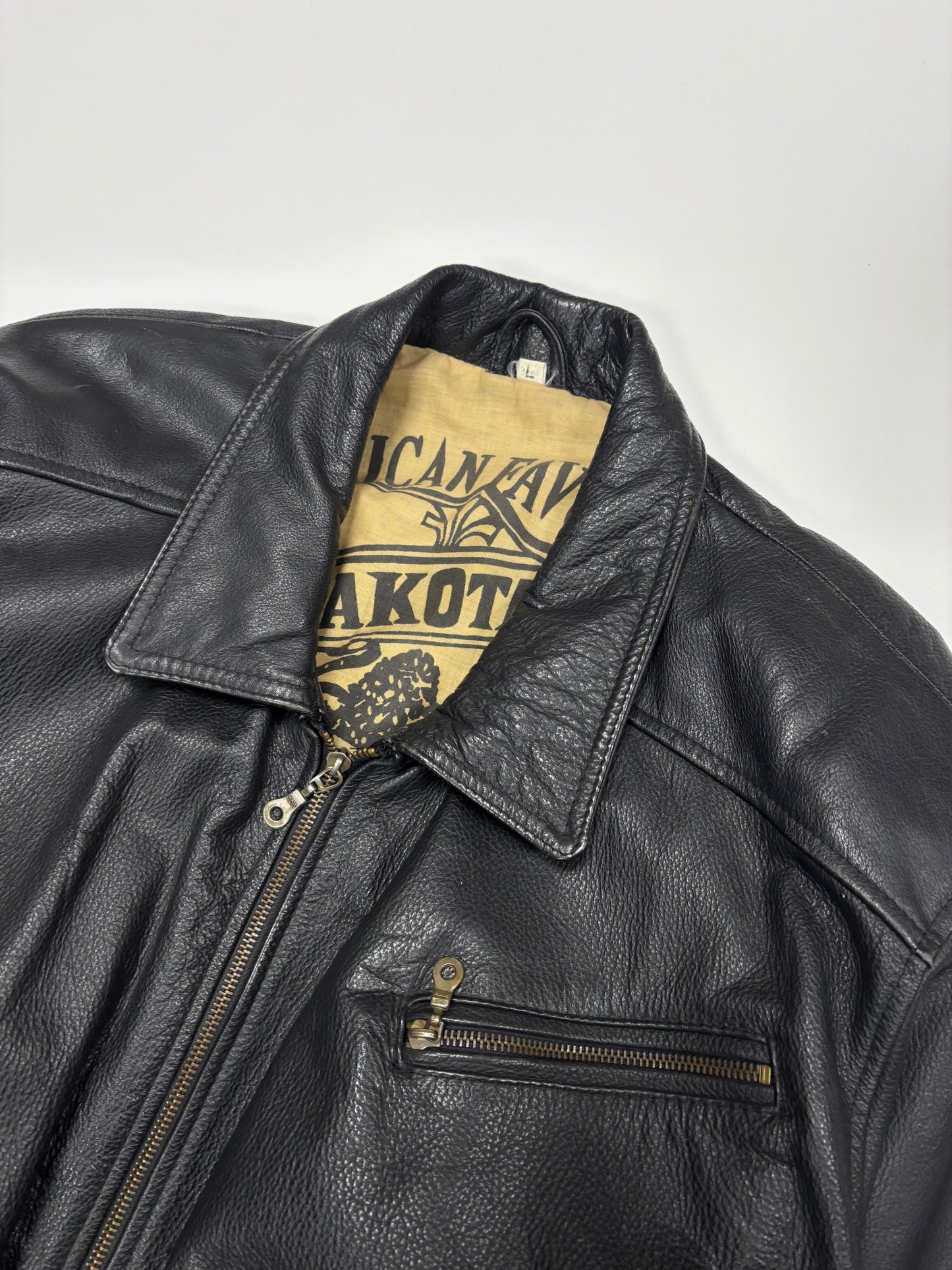 90’s Dakota Cropped Leather Jacket (L)