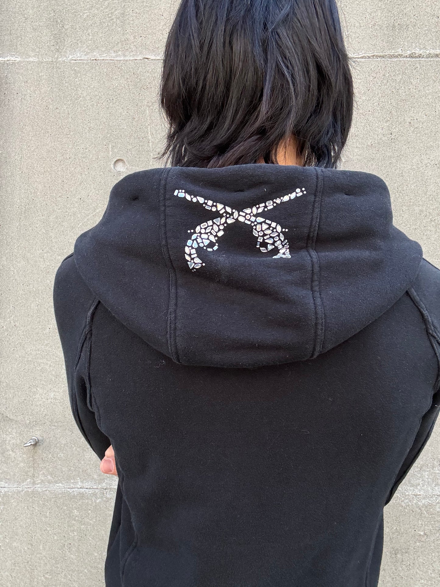 Roar Guns Studded Raglan Zip Hoodie (L)