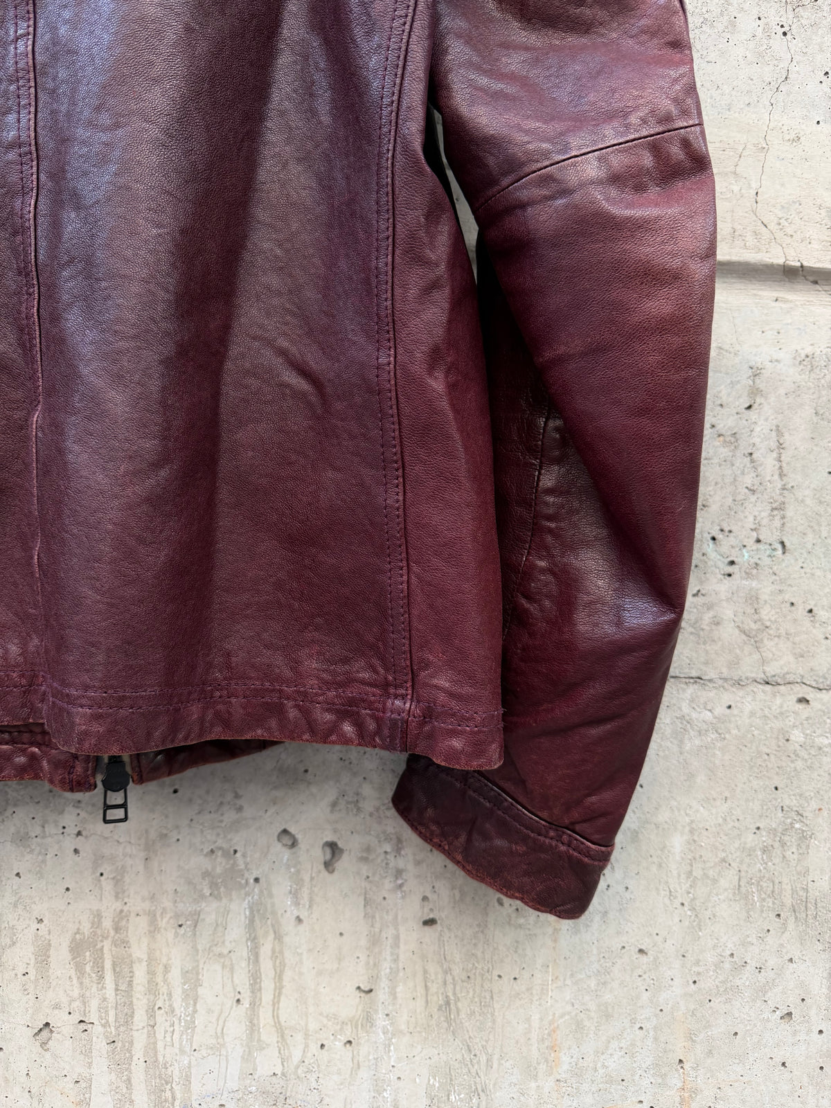 Setting Cracks Bloodred Rider Leather Jacket (S)