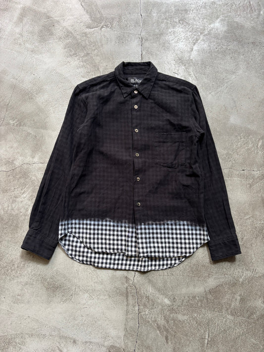 SS/2012 Comme des Garçons Black Gradient Checkered Shirt (S)