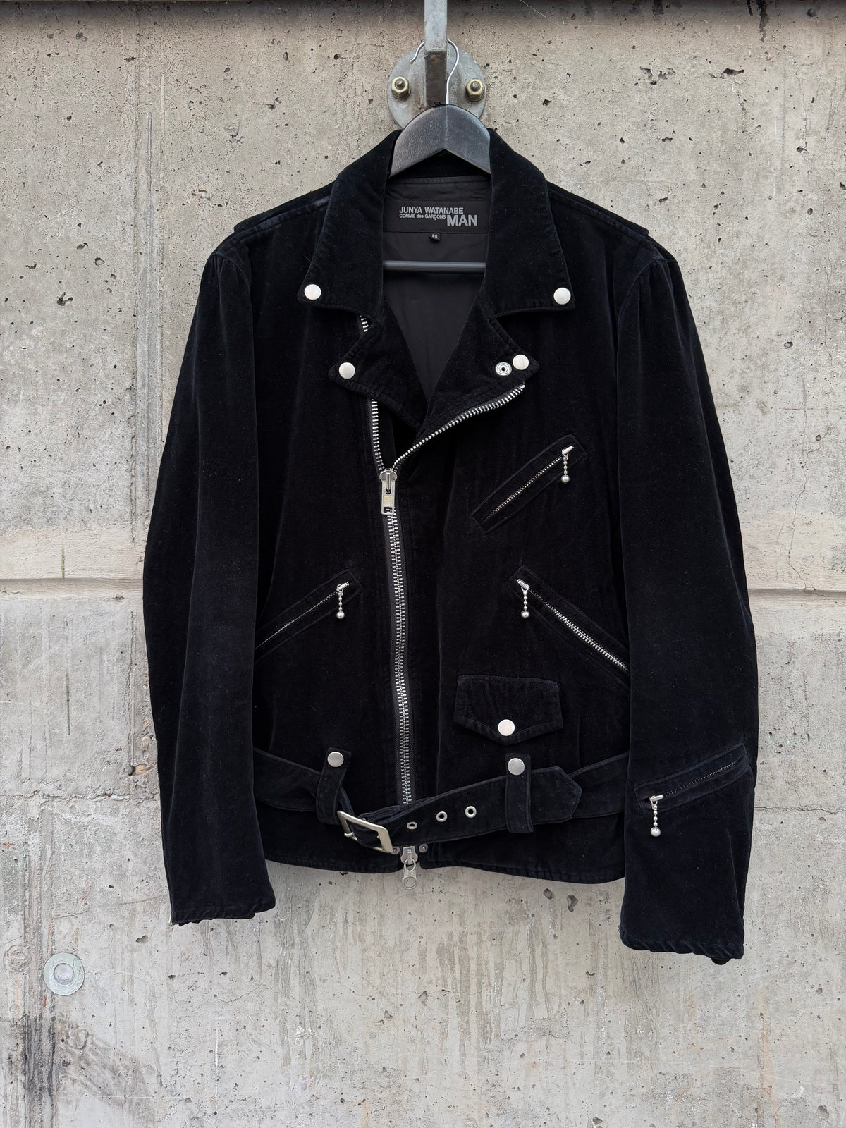 AW/2007 Junya Watanabe Velvet Perfecto Biker Jacket (S)