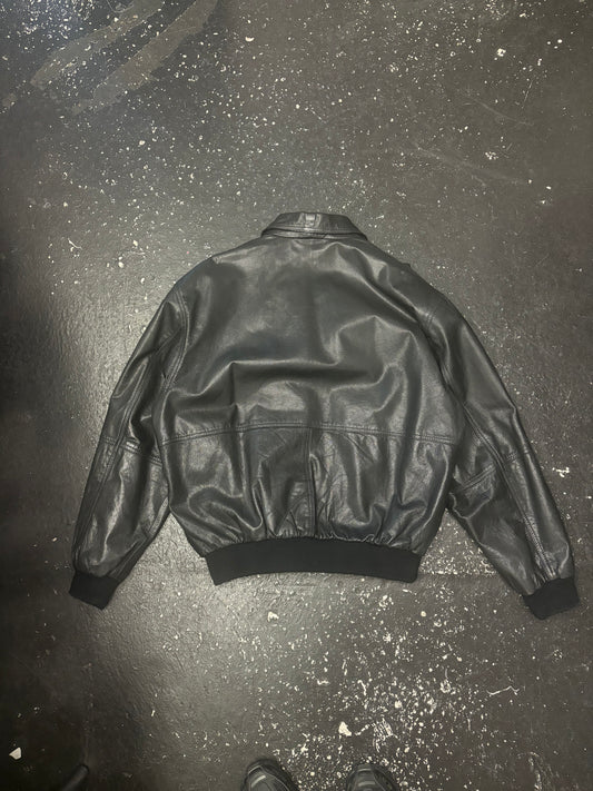 Boxy Fit Vintage Leather Jacket (L)