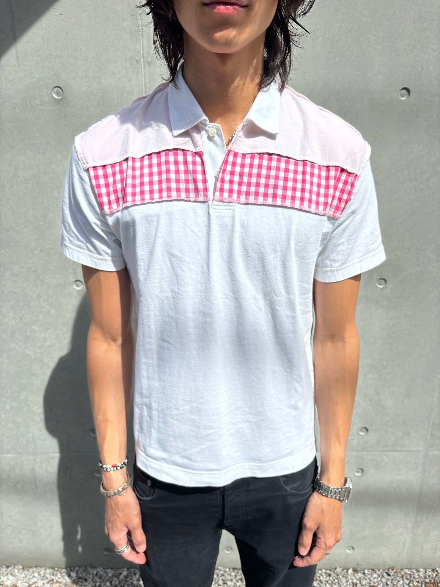 SS/06 Comme des Garcons Homme Multitextured Polo Shirt (L)