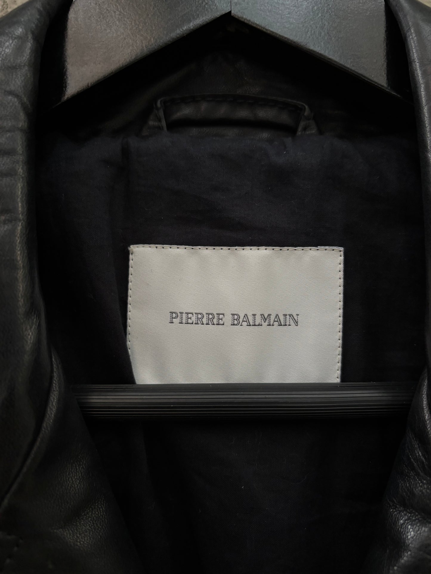 SS/13 Pierre Balmain Biker Leather Jacket (48)
