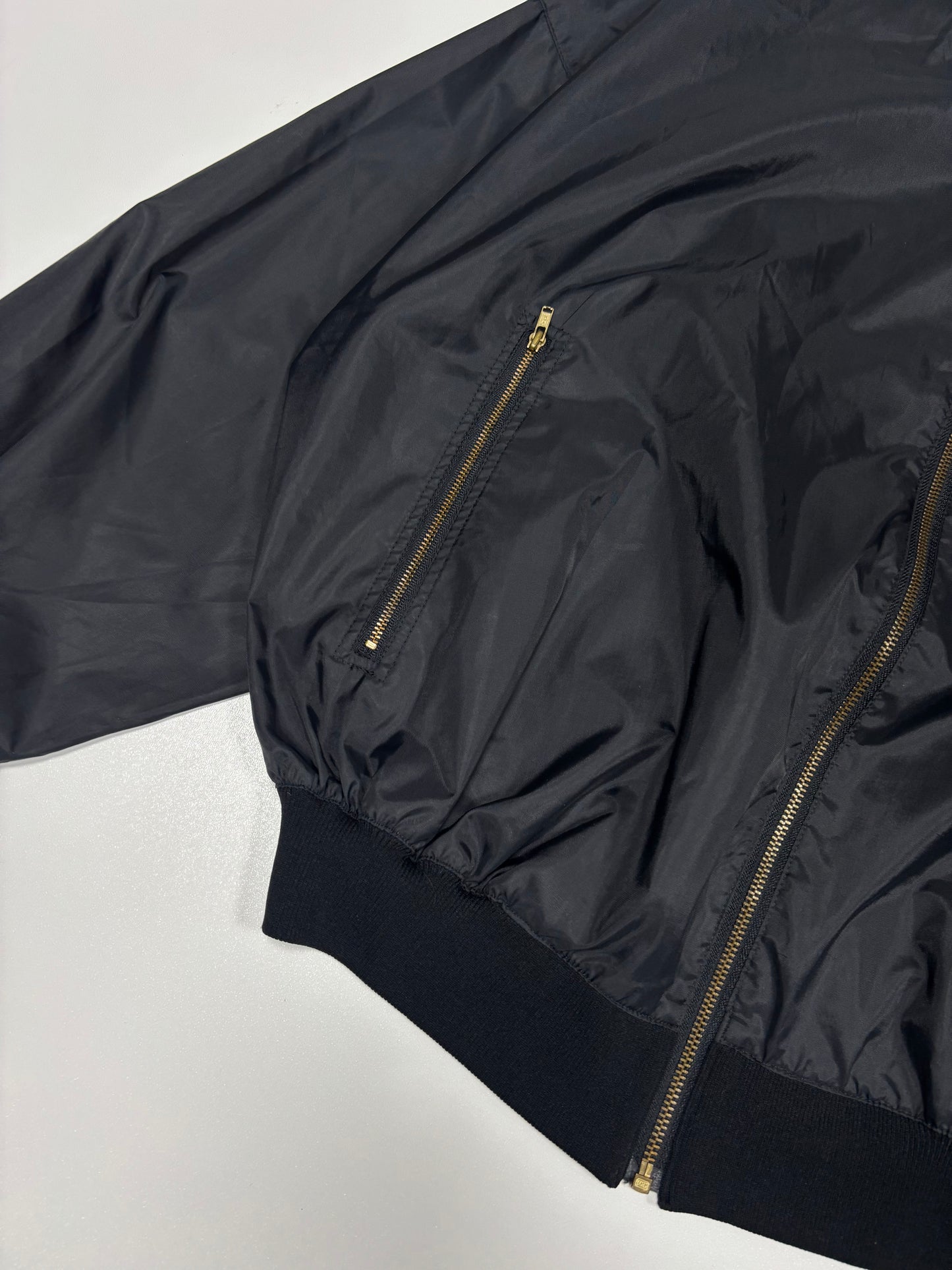 Michiko Koshino Cropped Nylon Bomber Jacket (M)