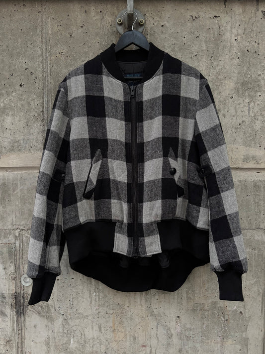 Yohji Yamamoto Checkered C-Shape Bomber (L)
