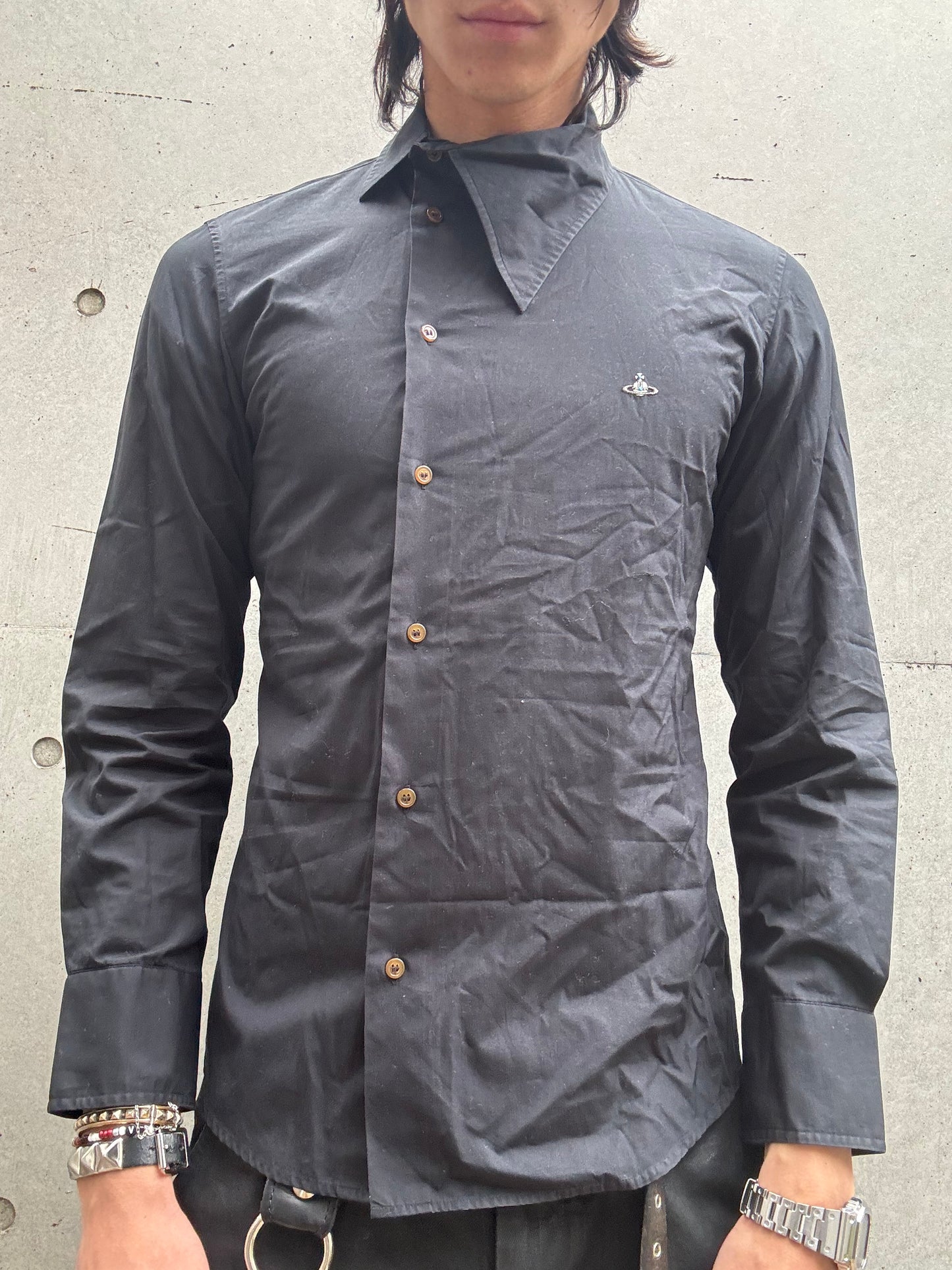 1990‘s Vivienne Westwood Asymmetrical Collar Shirt (46)