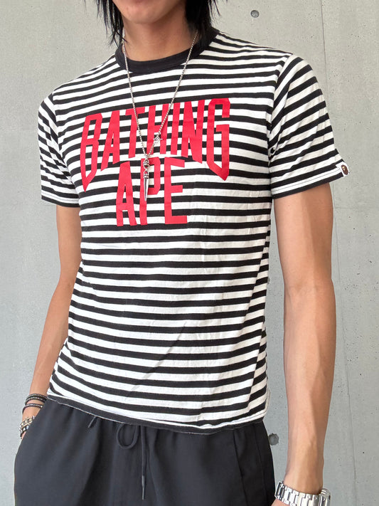 A Bathing Ape Striped Tee (M)