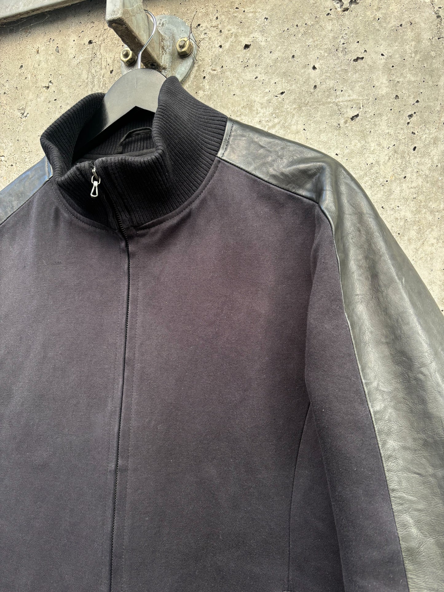 Attachment by Kazuyuki Kumagai Partial Leather Jacket (L)