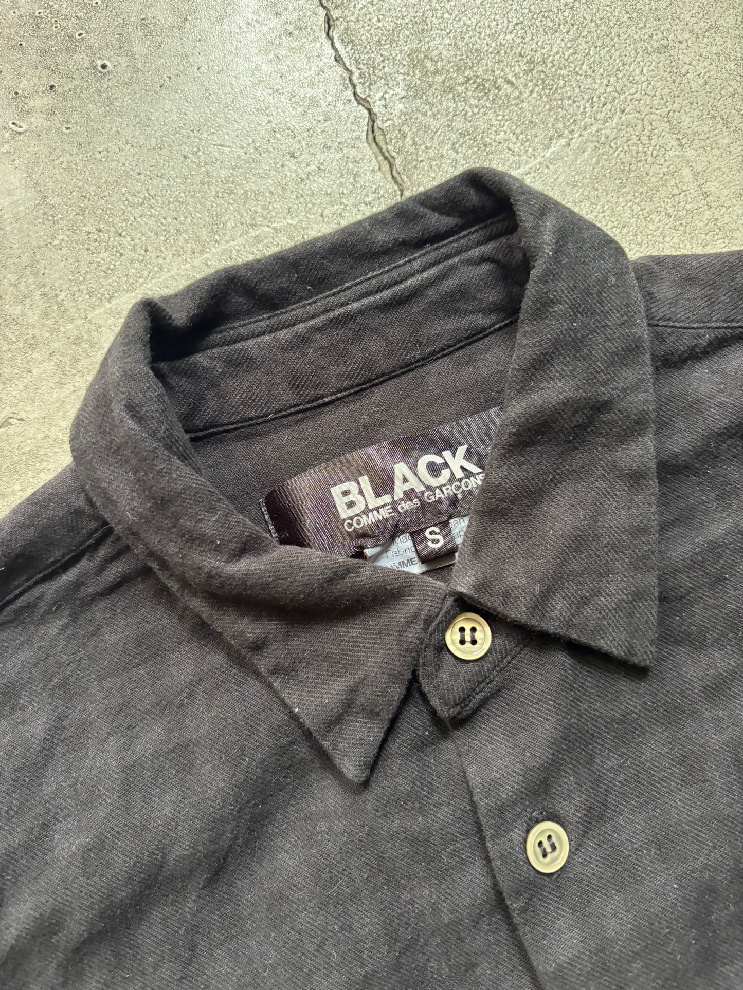SS/2012 Comme des Garçons Black Gradient Checkered Shirt (S)