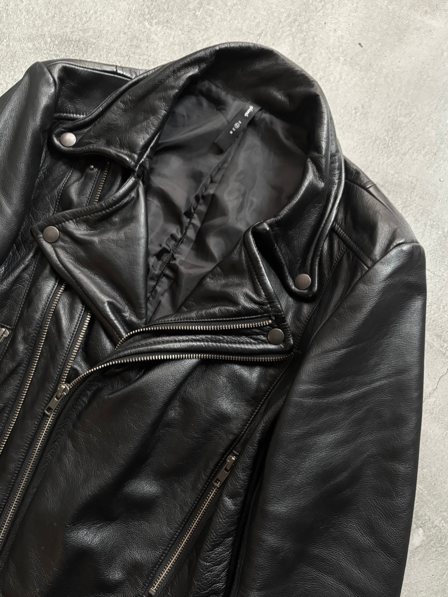 Glamb Double Zip Perfecto Leather Jacket (M)