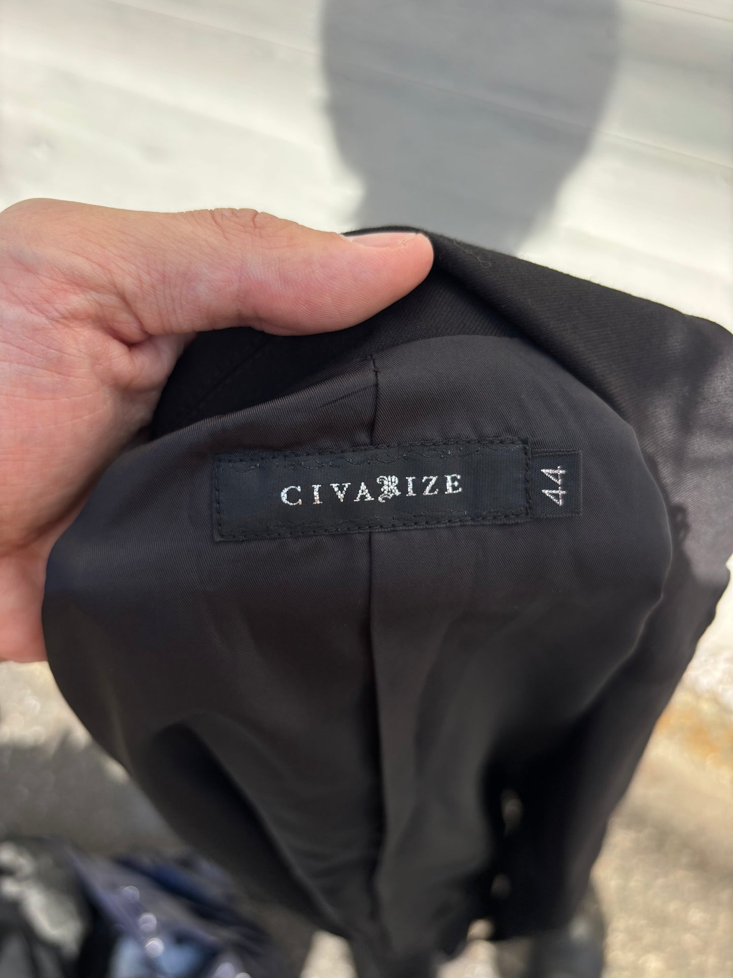 Civarize Asymmetrical Pleated Blazer Coat (S)