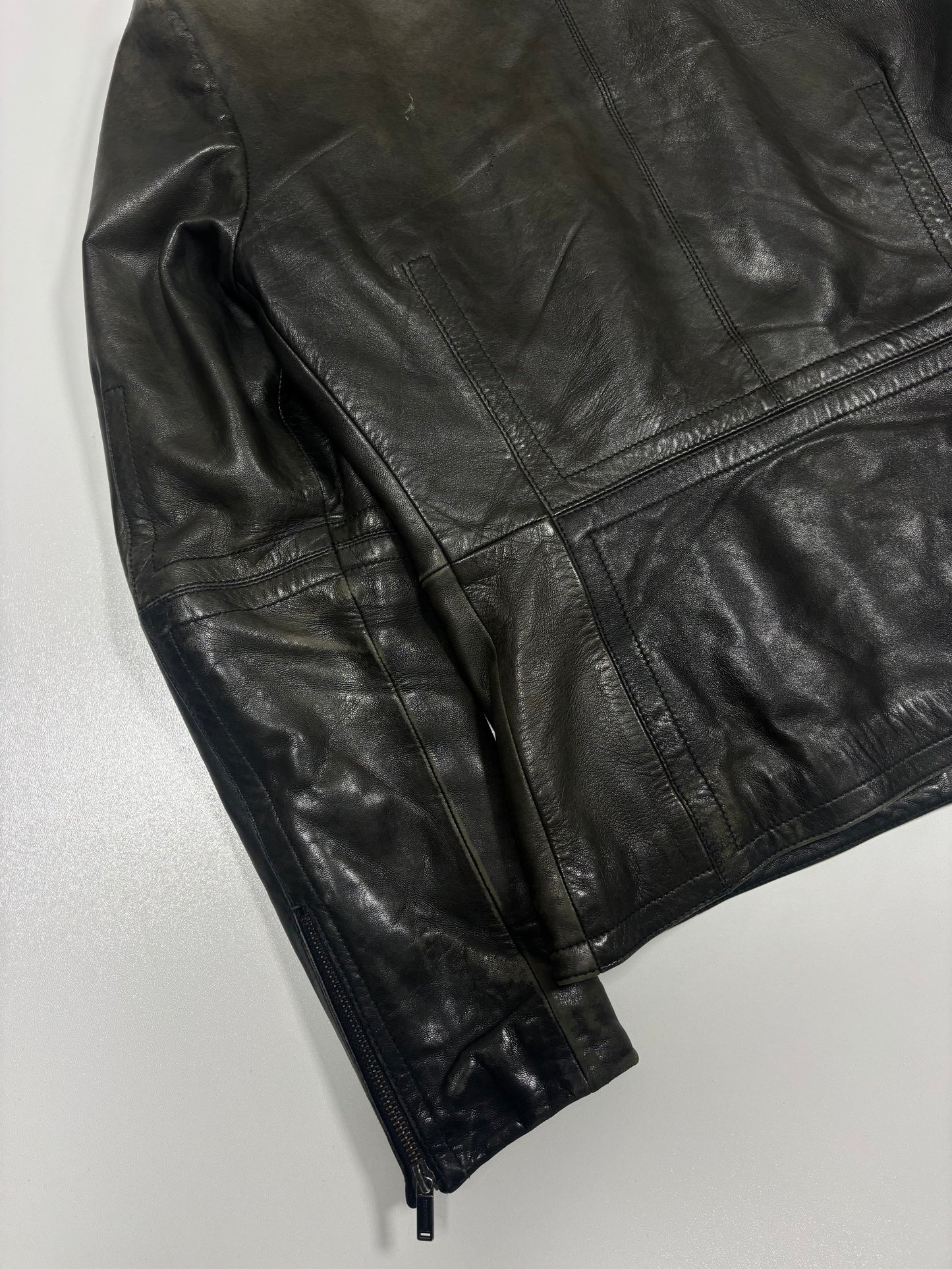 Dirk Bikkembergs Rider Leather Jacket (46)