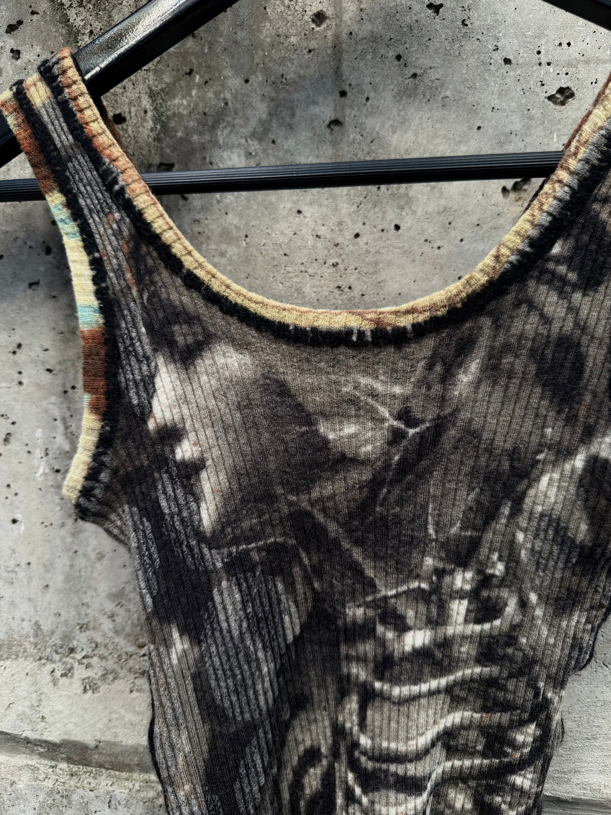 AW/98 Jean Paul Gaultier Maille Statue & Skeleton Knit Tank Top (S)