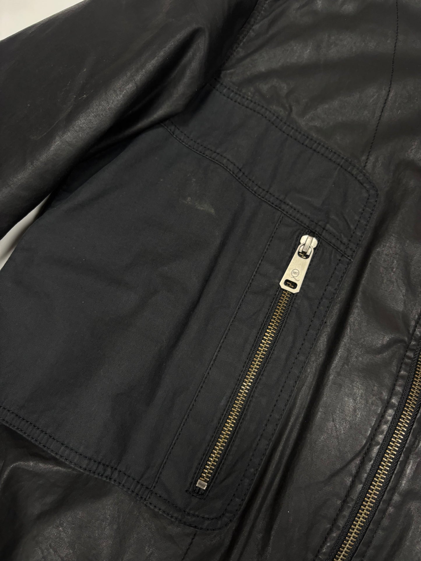 SS11 McQ by Alexander McQueen Waxed Rider Jacket (L)