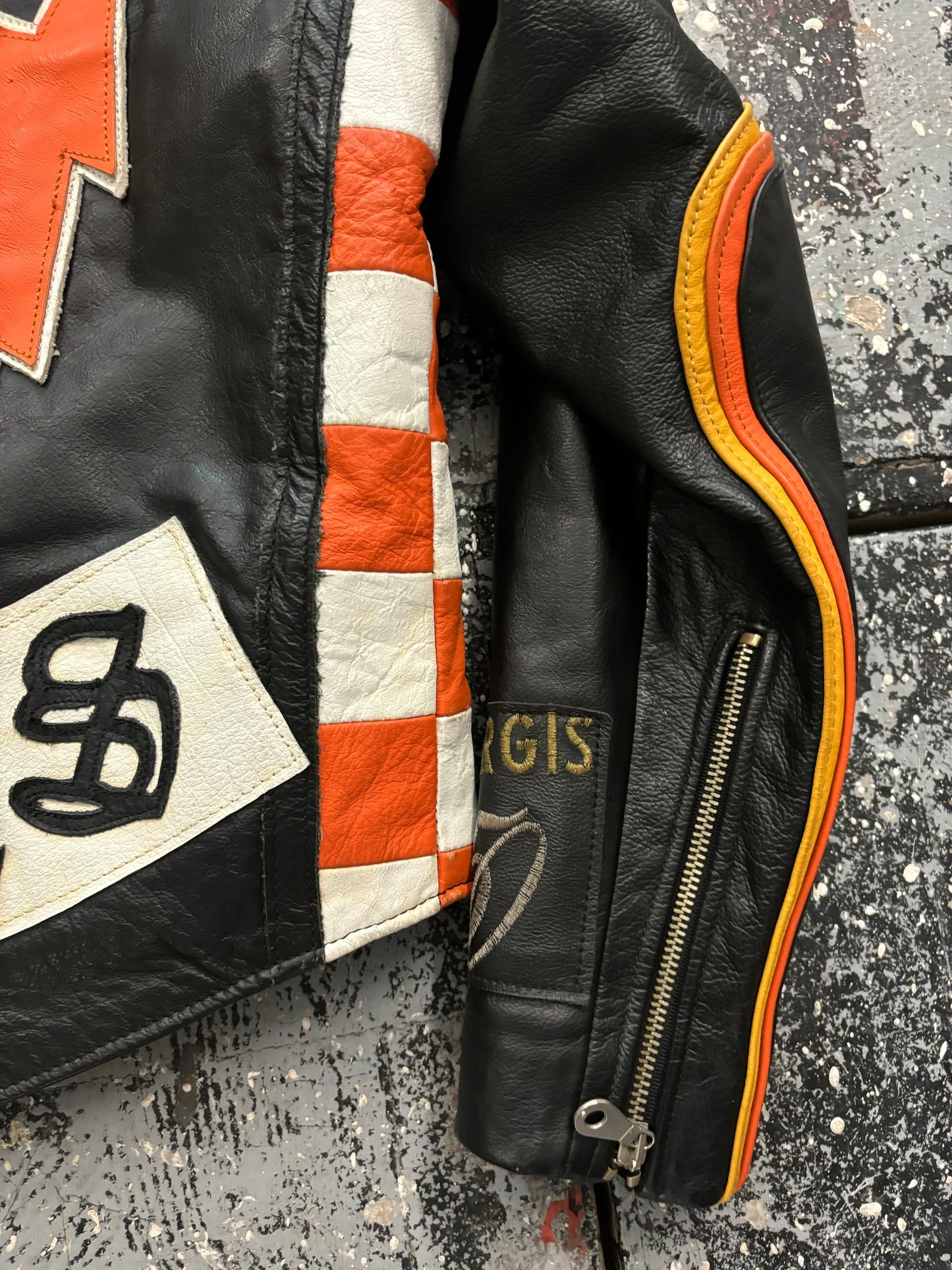 90’s Racing Leather Jacket (L)