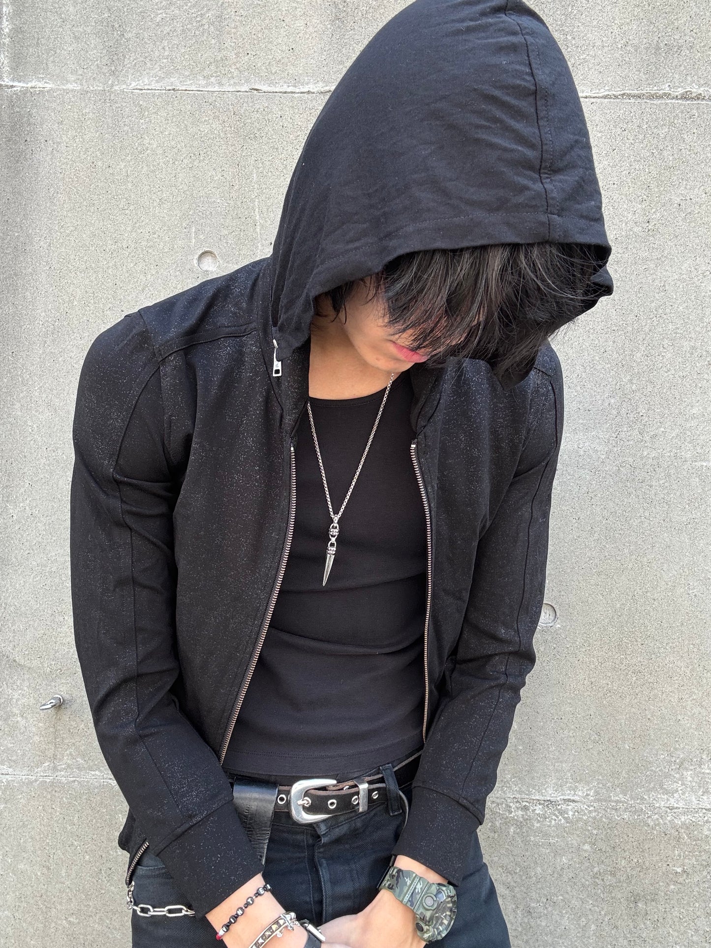 Schlüssel Hidden Hood Zip Up Sweater (M)