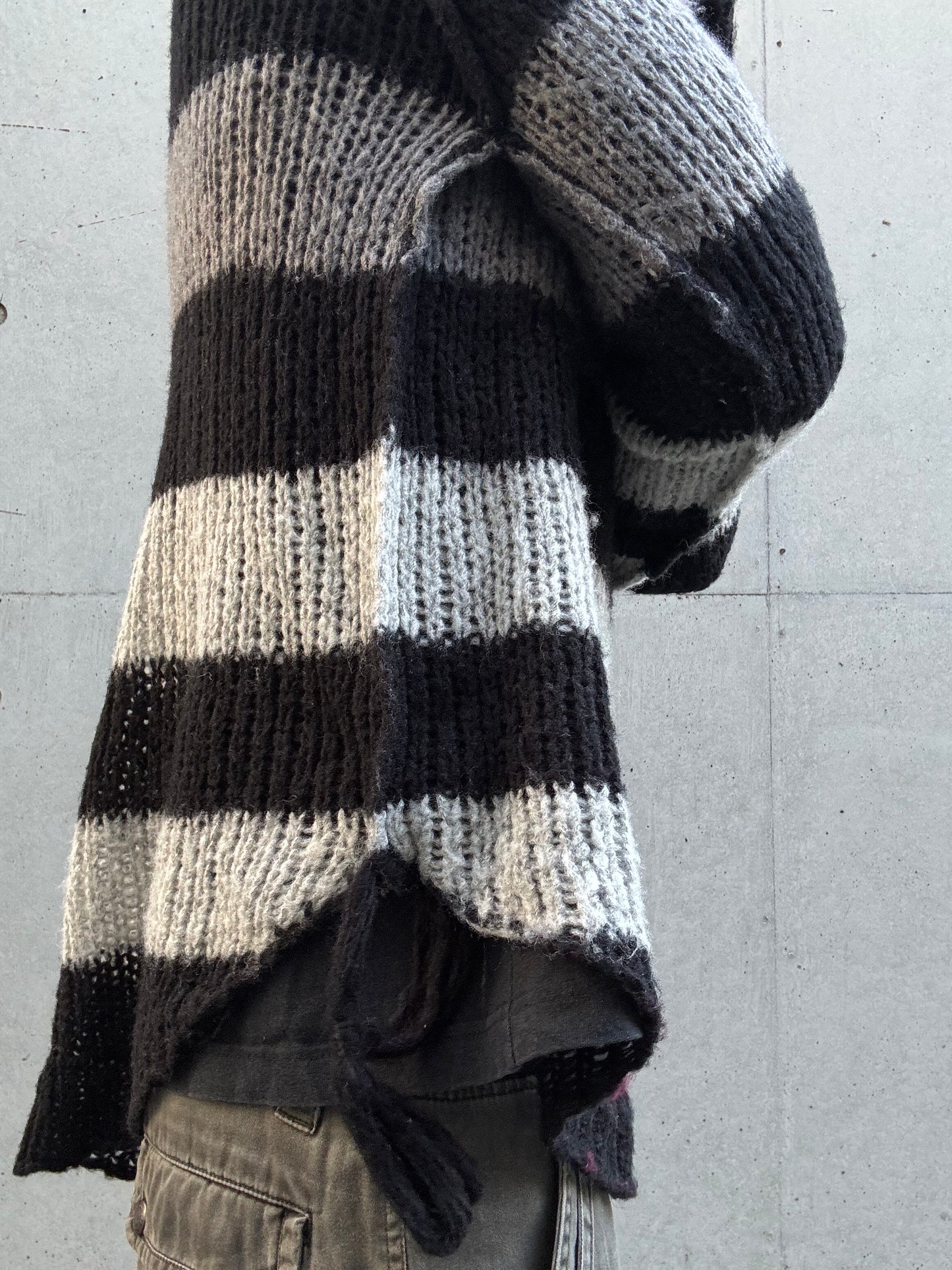 Civarize Striped Goth Sweater (L)