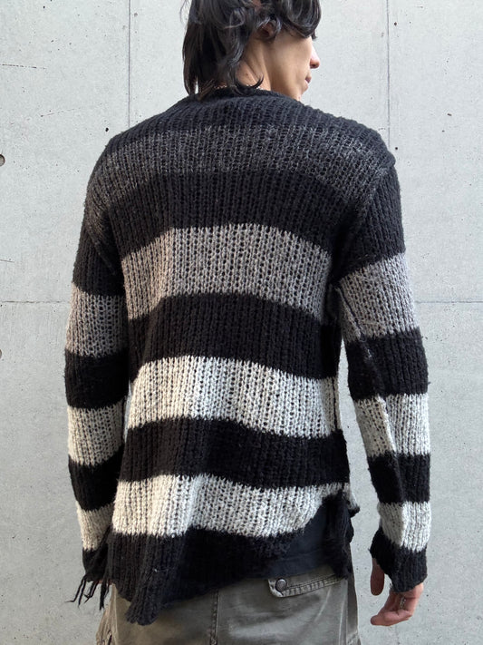 Civarize Striped Goth Sweater (L)