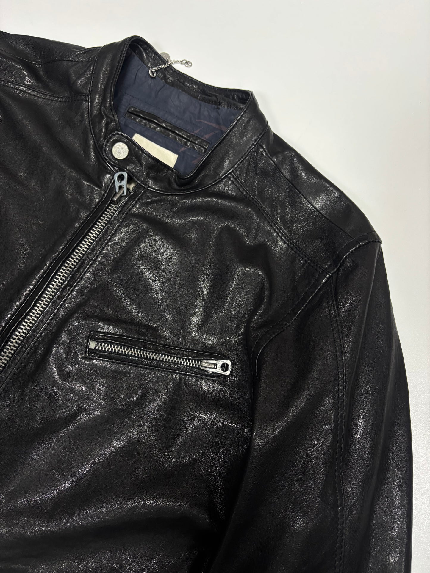 Diesel Golf Tight Fit Leather Jacket (L)