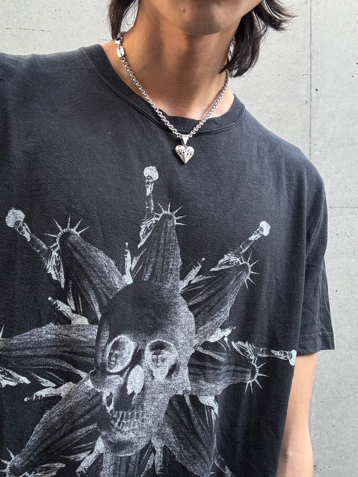 AW/03 Undercoverism Bin Laden/Bush Skull Tee (L)