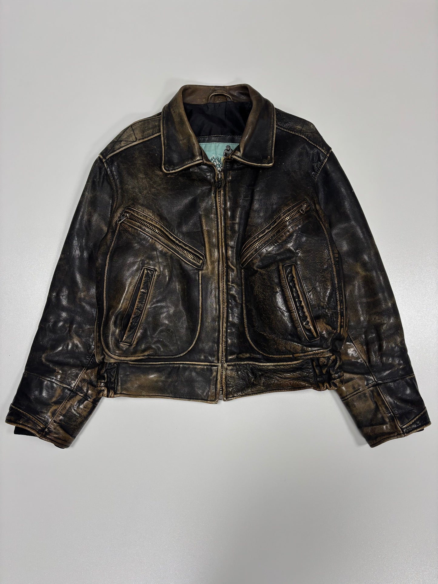 1990’s Faded Aviator Leather Jacket (L)