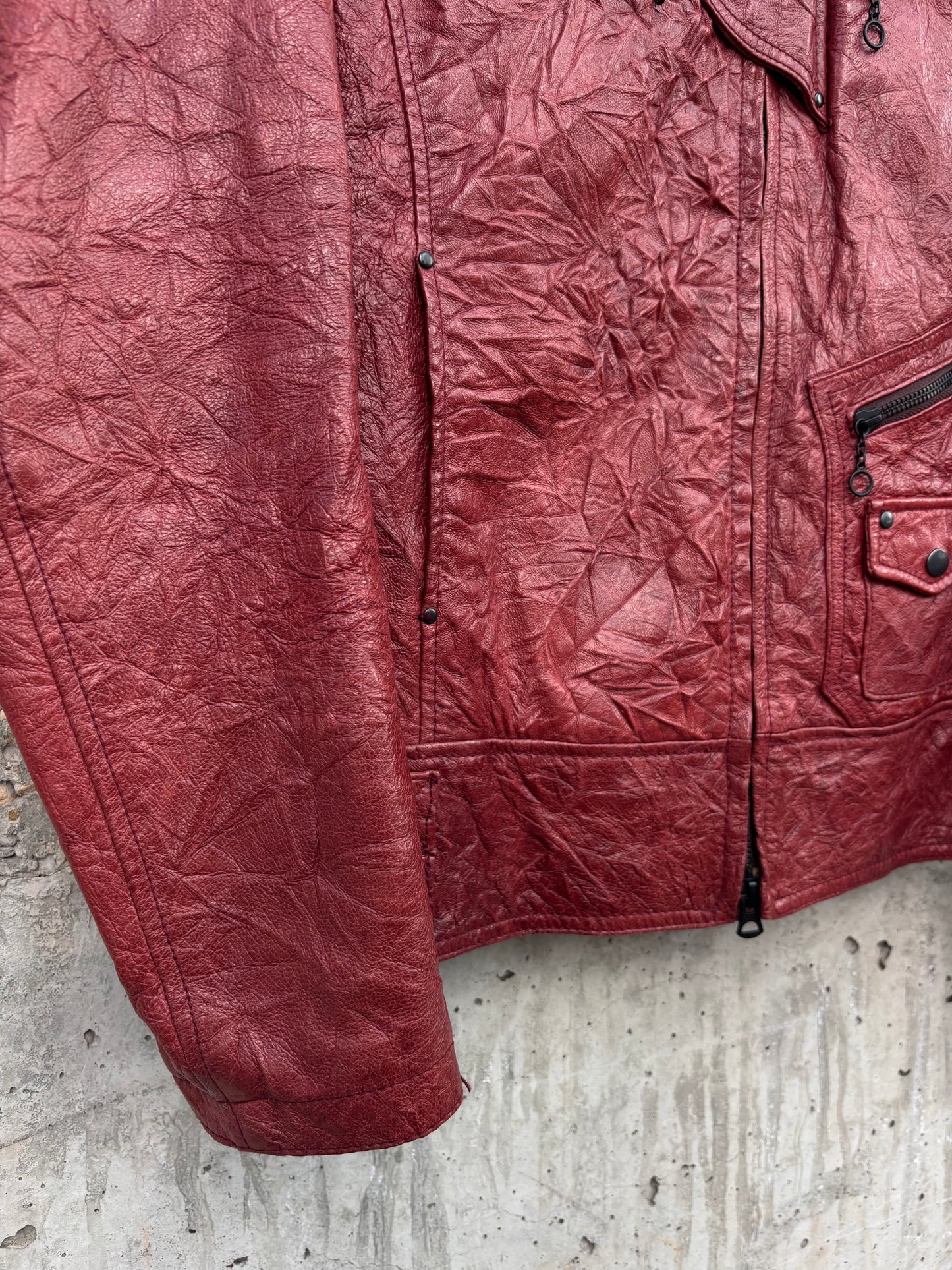 Tete Homme Red Rider Leather Jacket (S)