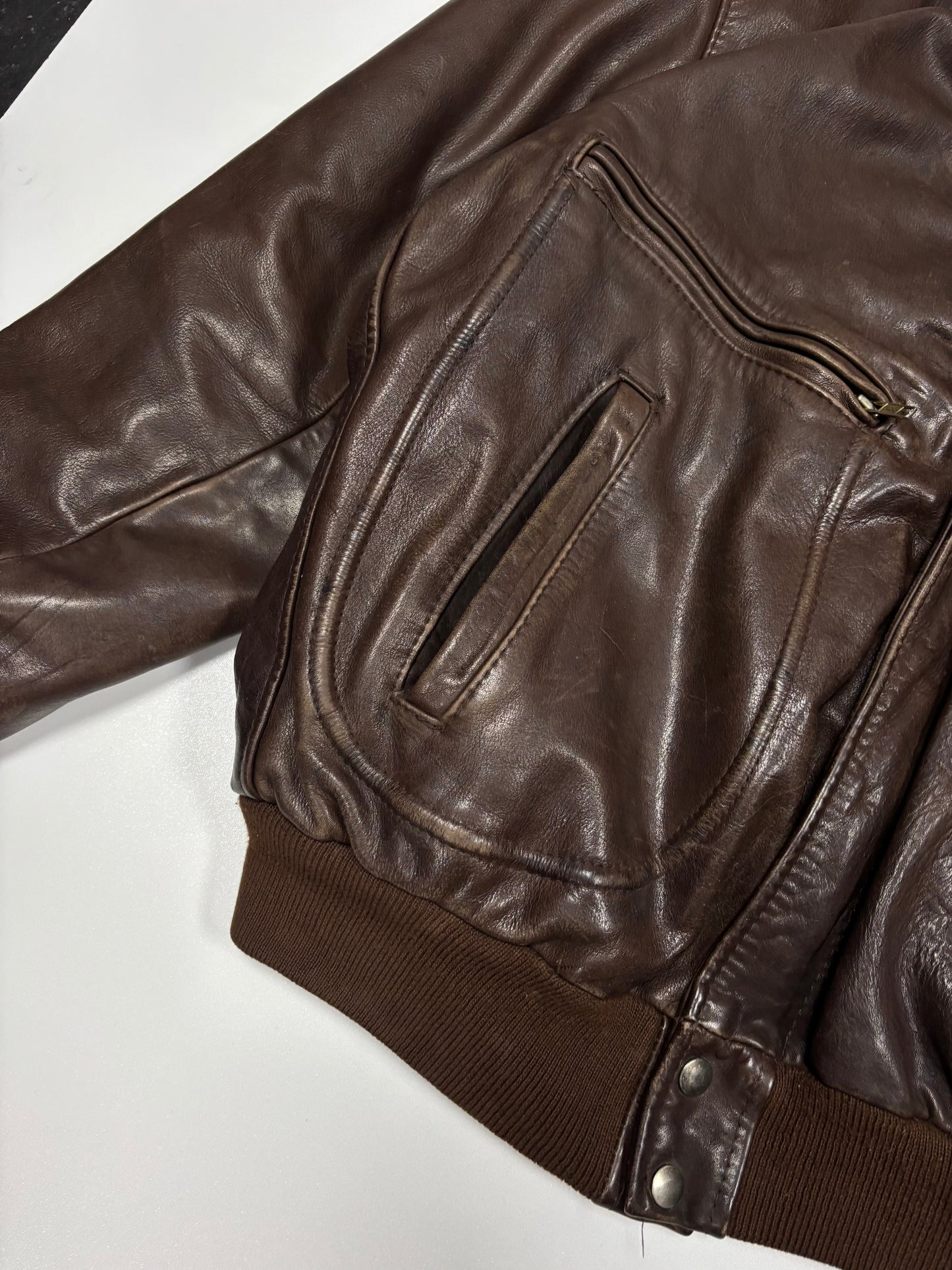 90's Schott Aviator Leather Jacket (XL)