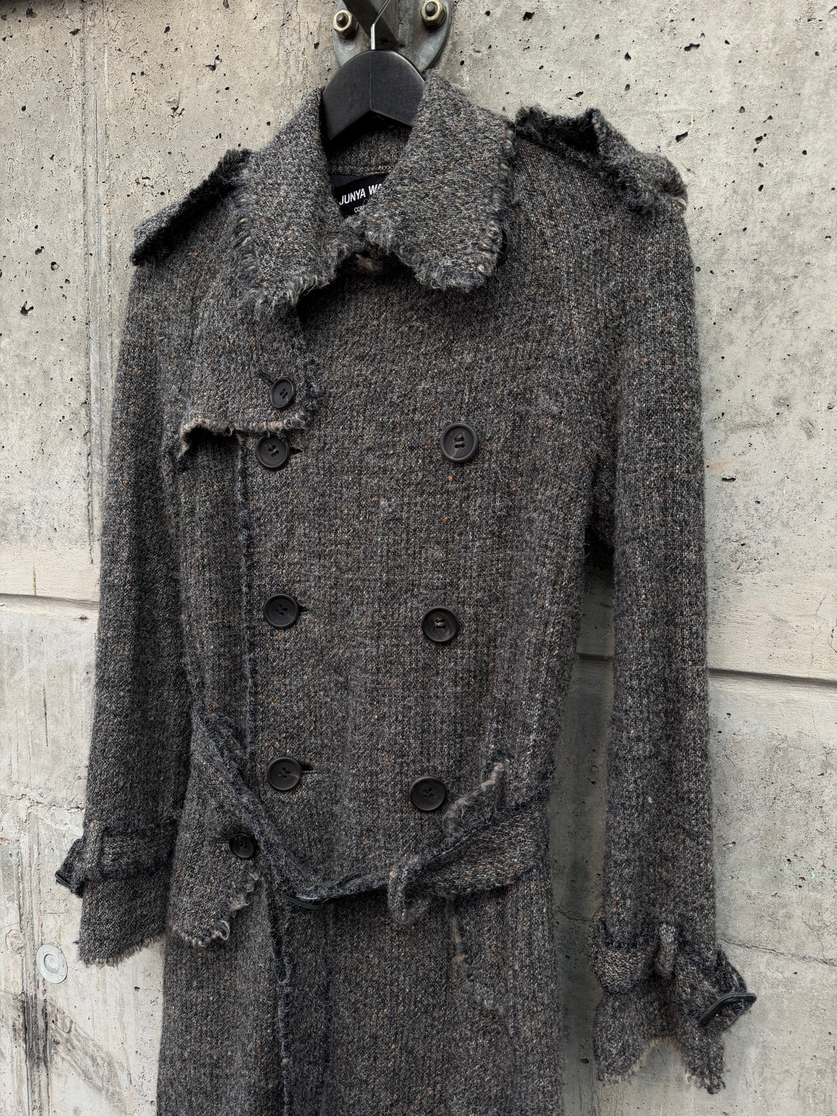 AW/2003 Junya Watanabe Frayed Doublebreasted Coat (S)