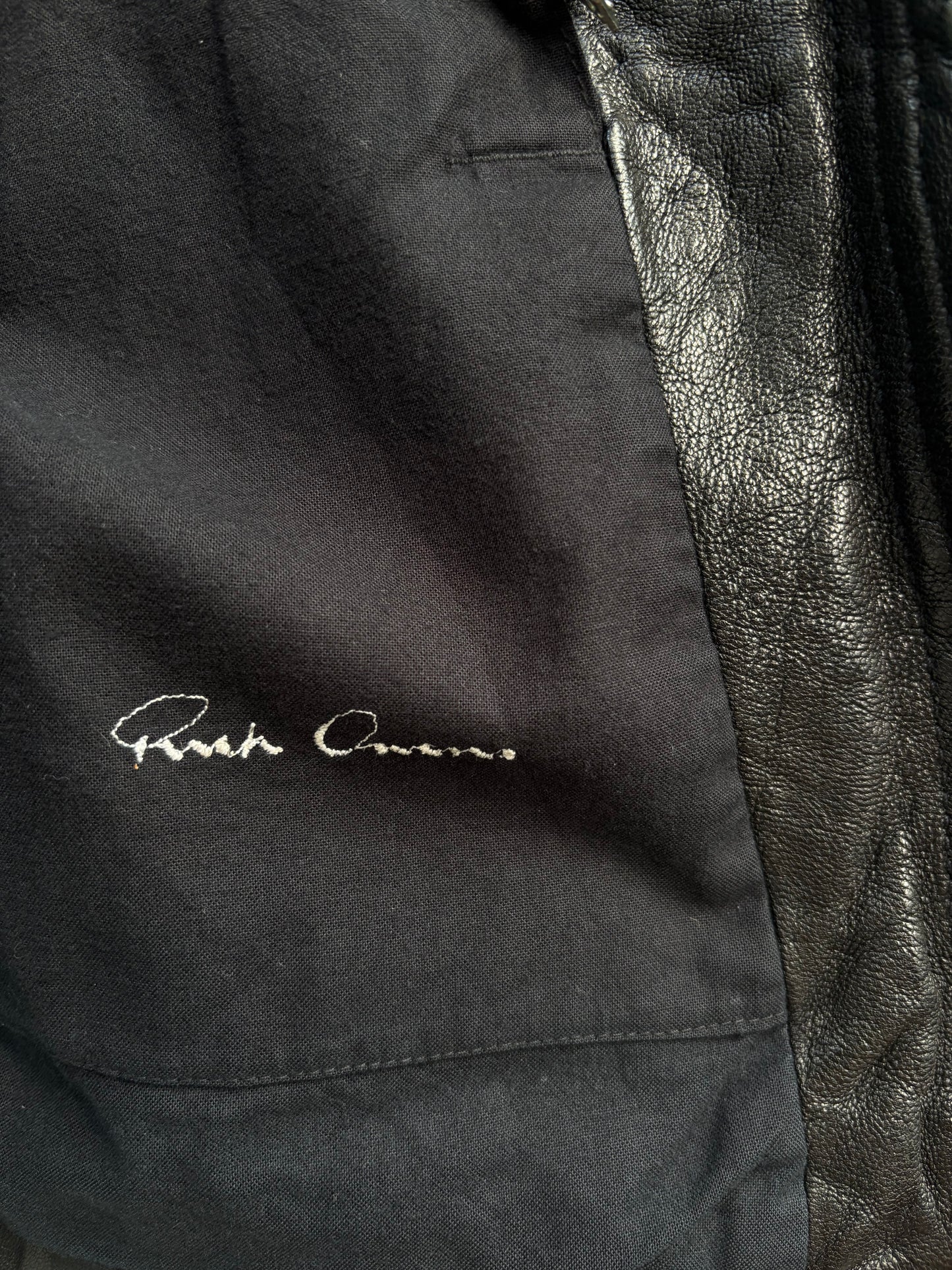 AW/08 Rick Owens Maga High-Neck Leather Jacket (46)
