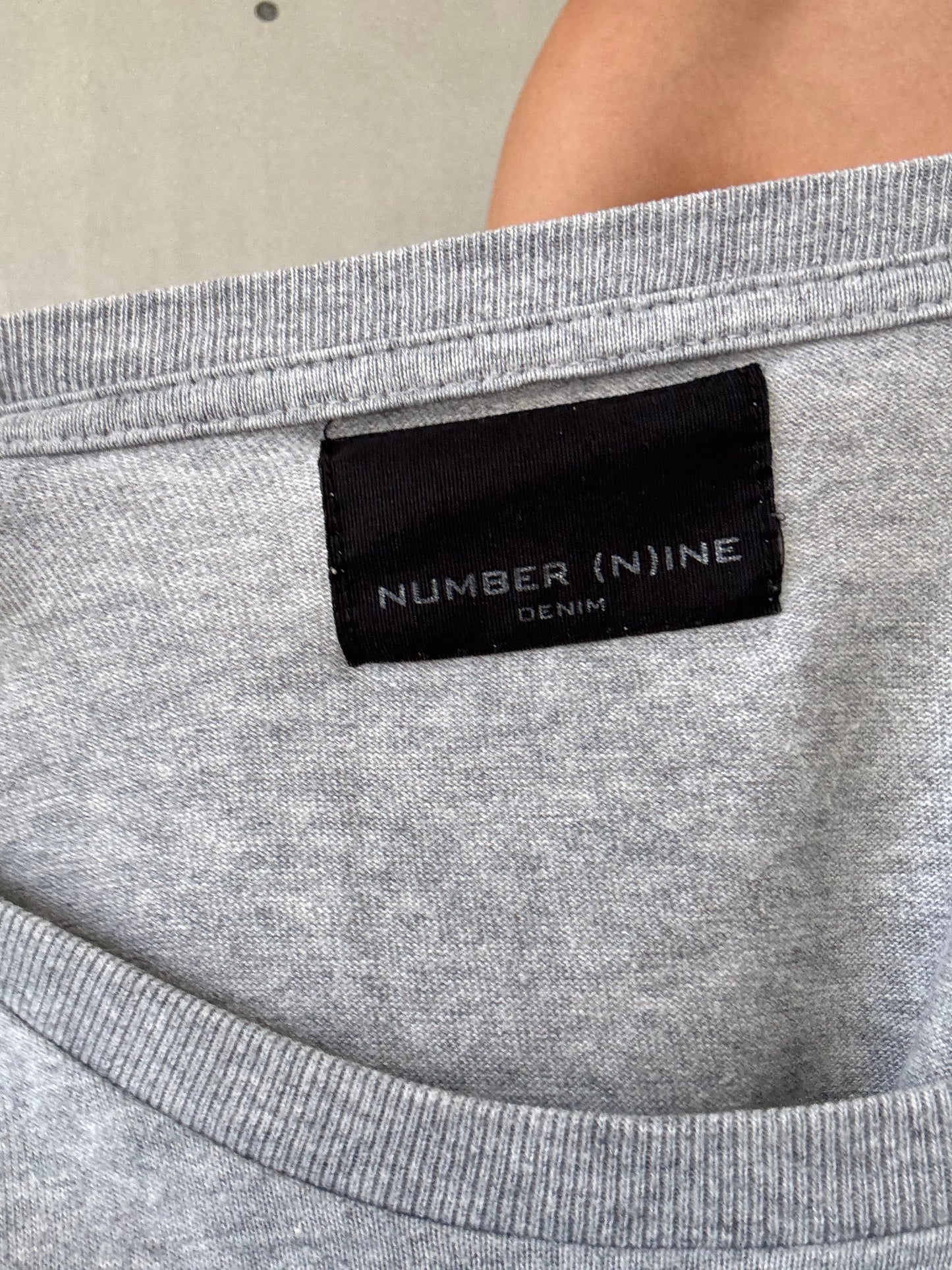 Number (N)ine Denim Cropped Bogo Tee (M)
