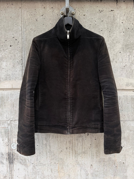 AW/17 Rick Owens Darkshadow Brushed High Collar Zip Jacket (48)