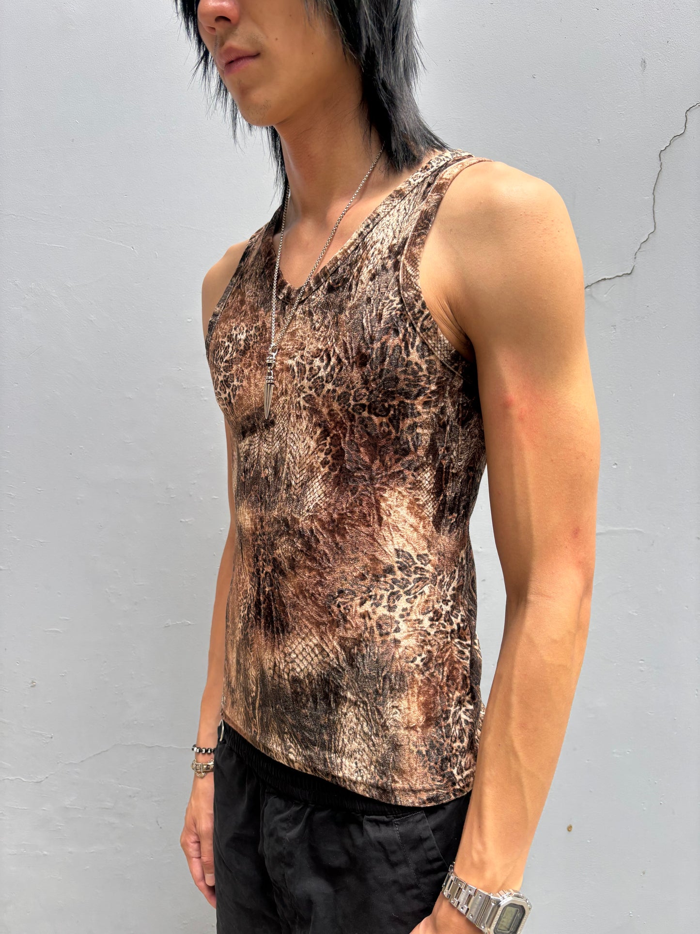 Tornado Mart Velvet Leopard Camo Tank (S)