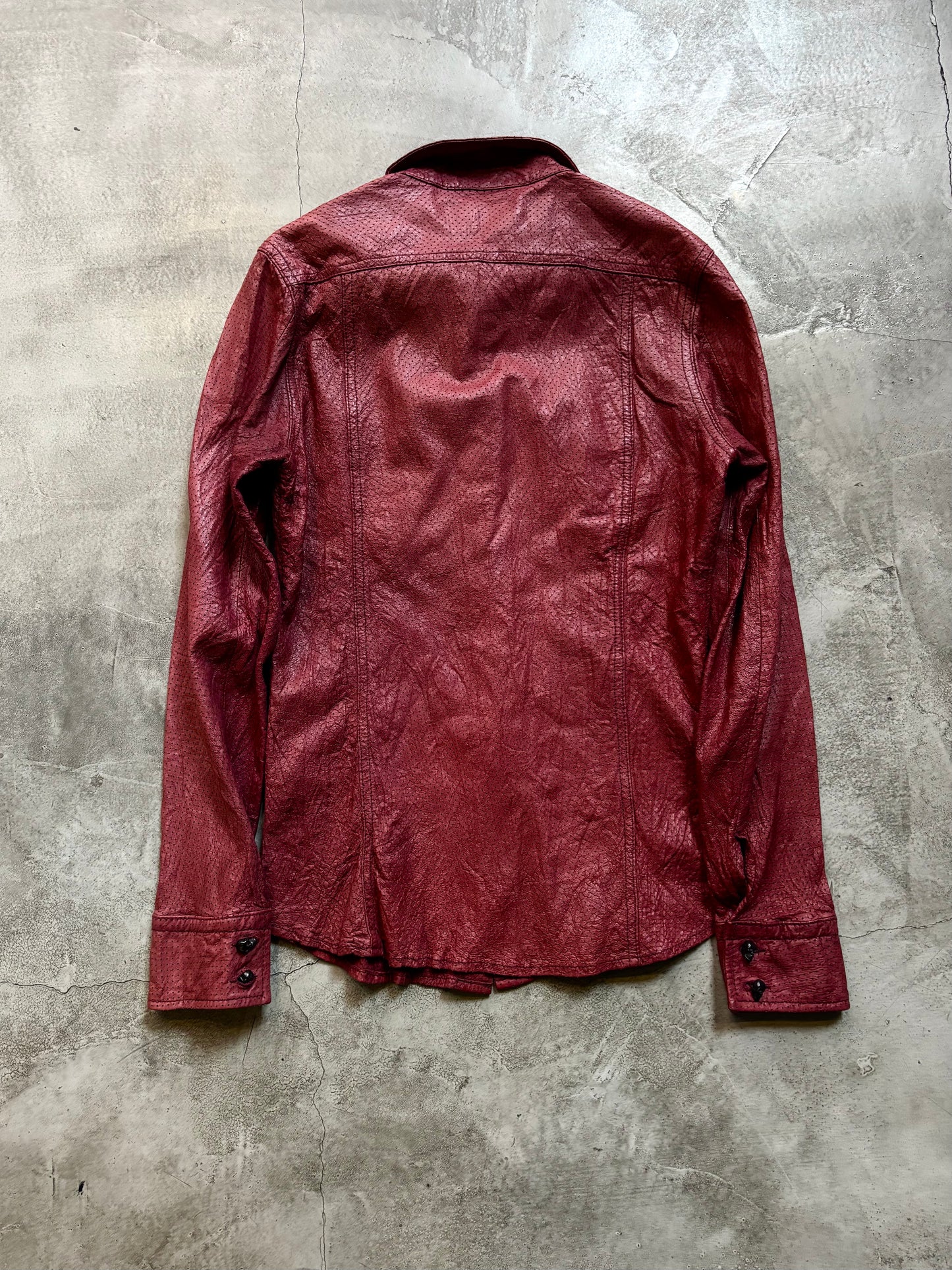 Royal Flash Perforated Leather Shirt (S)