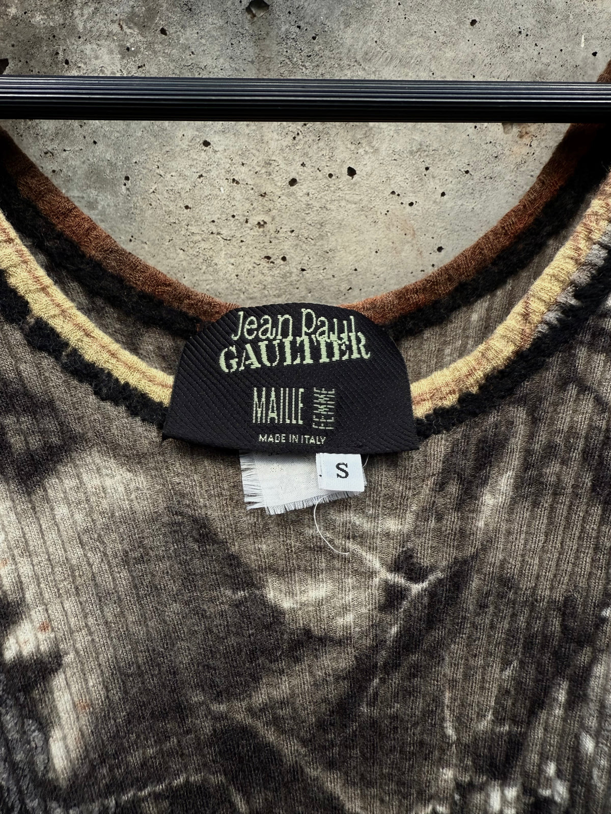 AW/98 Jean Paul Gaultier Maille Statue & Skeleton Knit Tank Top (S)