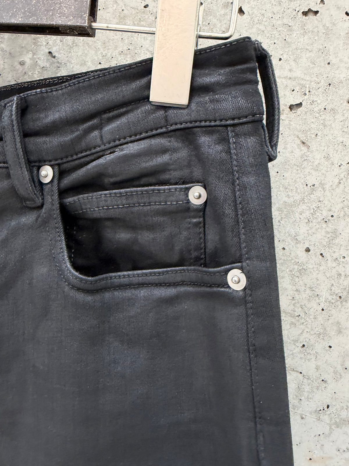 SS/24 Rick Owens Waxed Black DRKSHDW Bolan Denim (32)